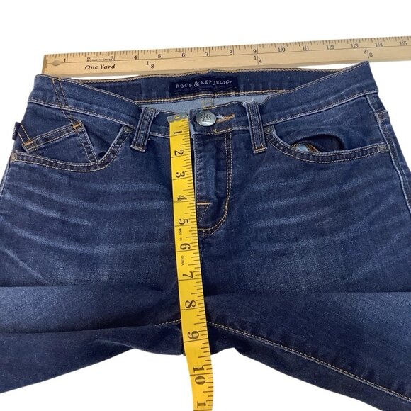 Rock & Republic Kasandra Bootcut Low Rise Blue Jeans Women's Size 4M - Picture 6 of 10